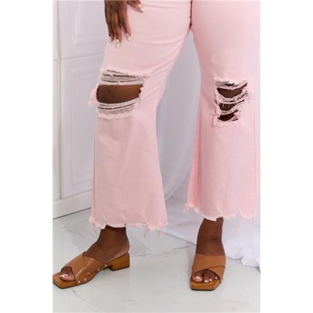 Miley Distressed Ankle Flare Jeans Risen - Picture 10 of 10
